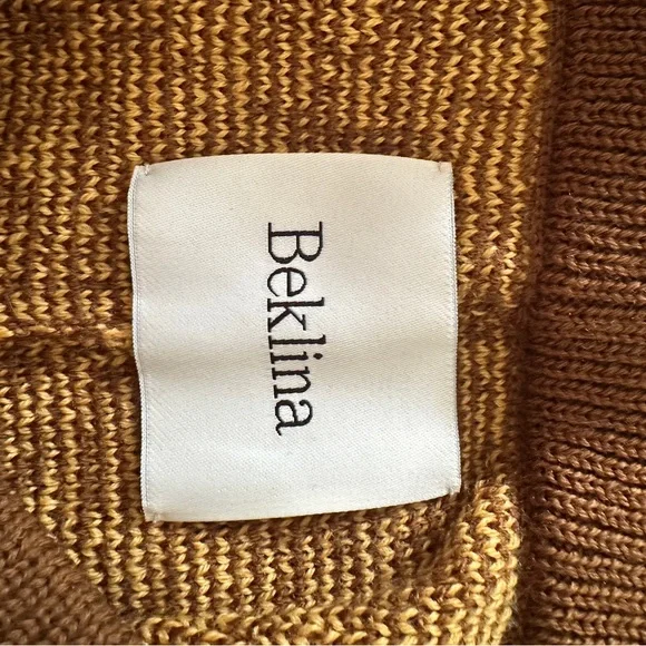 Beklina Merino Jacquard Knit Trouser Cocoa/Saffron - Picture 2 of 5